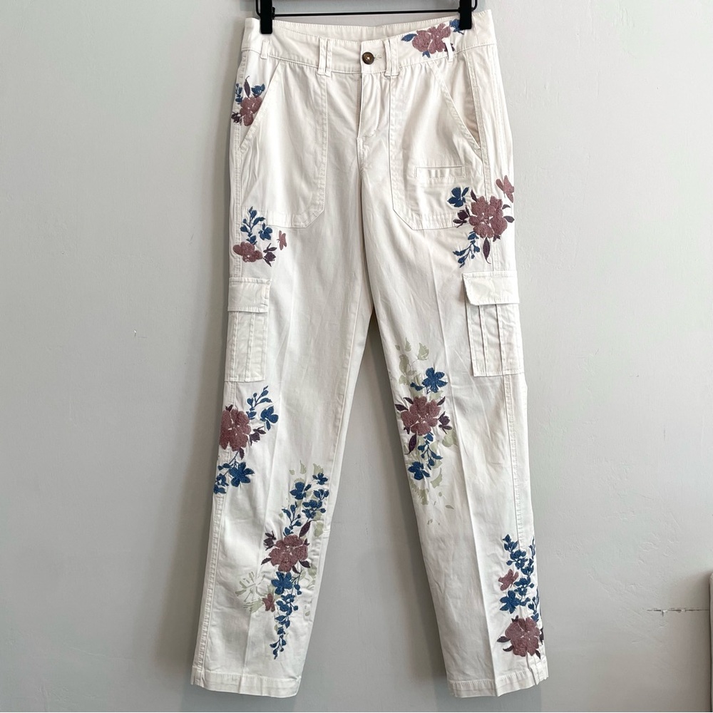 Sundance Floral Embroidered Cargo Pants